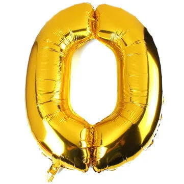 Шар фольгированный "Цифра 0" (гелиевый)