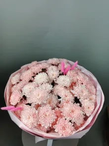 Букет с хризантемой и лагурусом